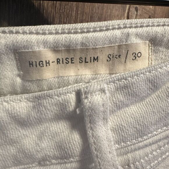 Anthropologie Pilcro and the Letterpress White High Rise Slim Jeans Sz 30 C14 - Picture 6 of 13